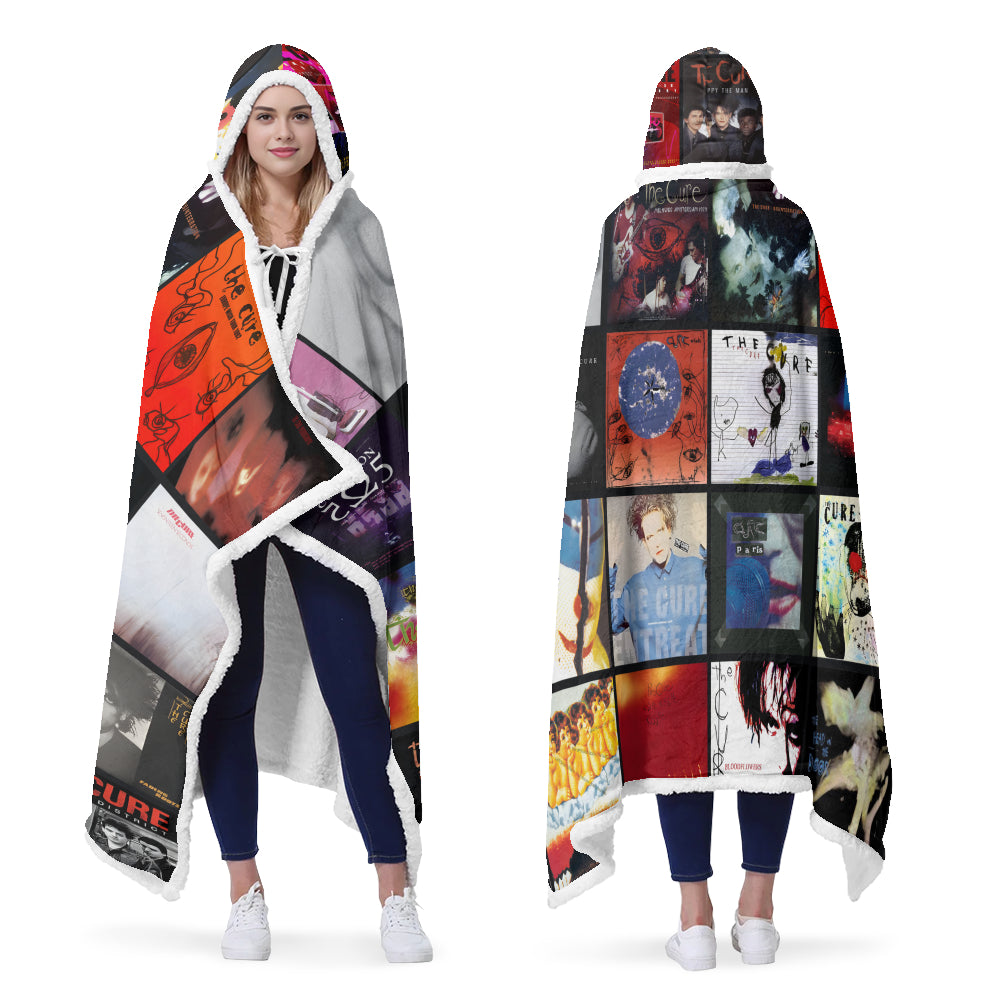 The Cure Album Art Wearable Hooded Blanket – Gothic Rock Fan Gift