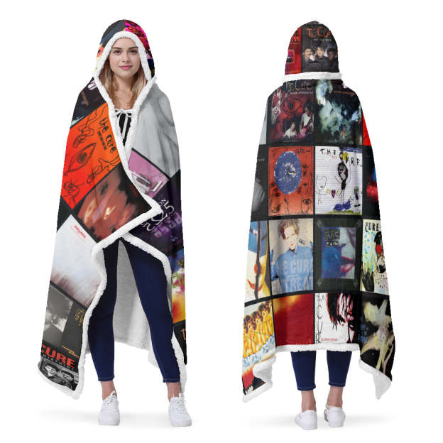 The Cure Album Art Wearable Hooded Blanket – Gothic Rock Fan Gift