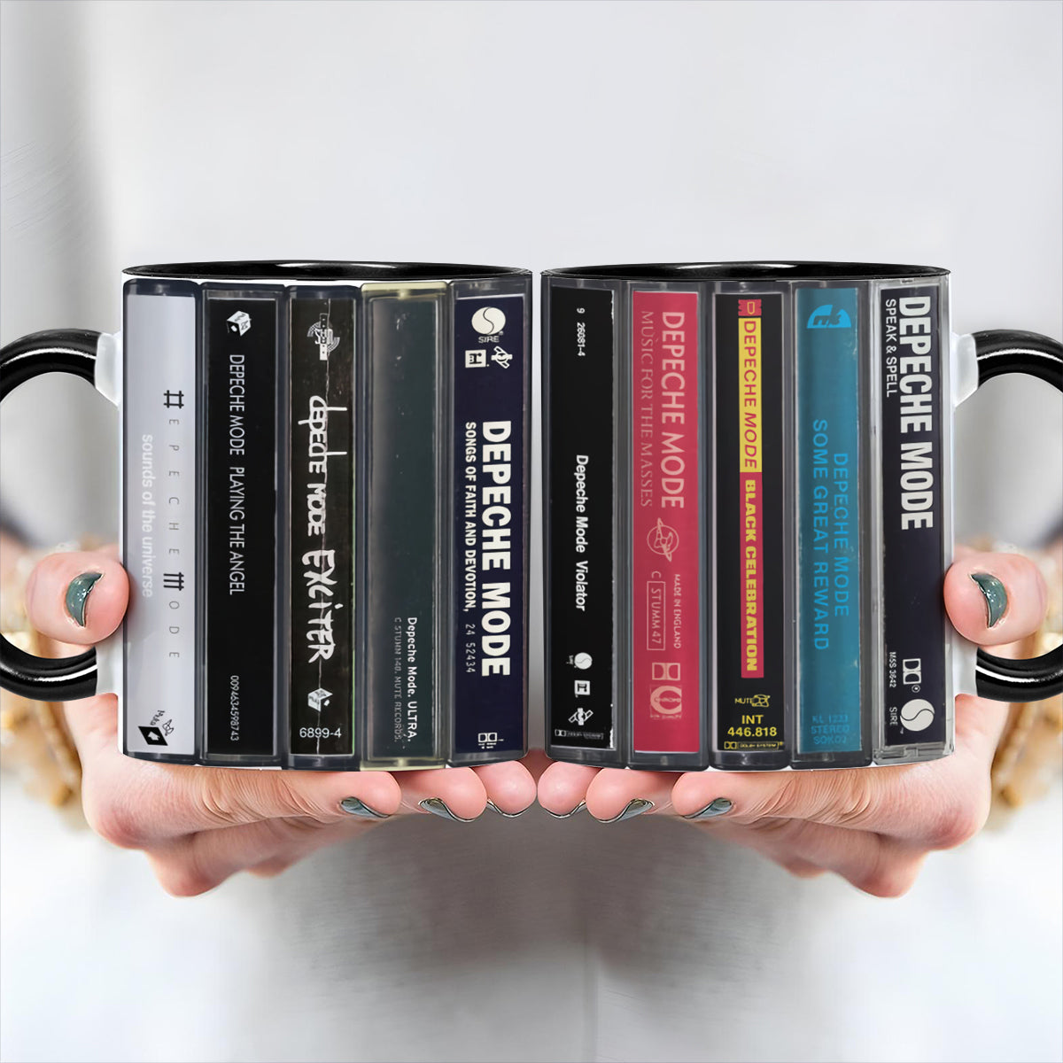 Depeche Mode Albums Cassette Retro Collection Accent Mug