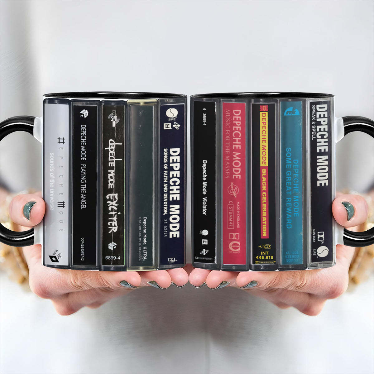Depeche Mode Albums Cassette Retro Collection Accent Mug