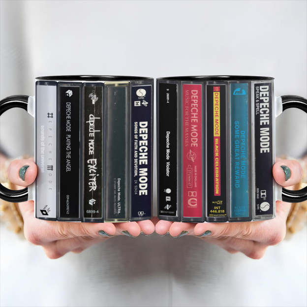 Depeche Mode Albums Cassette Retro Collection Accent Mug