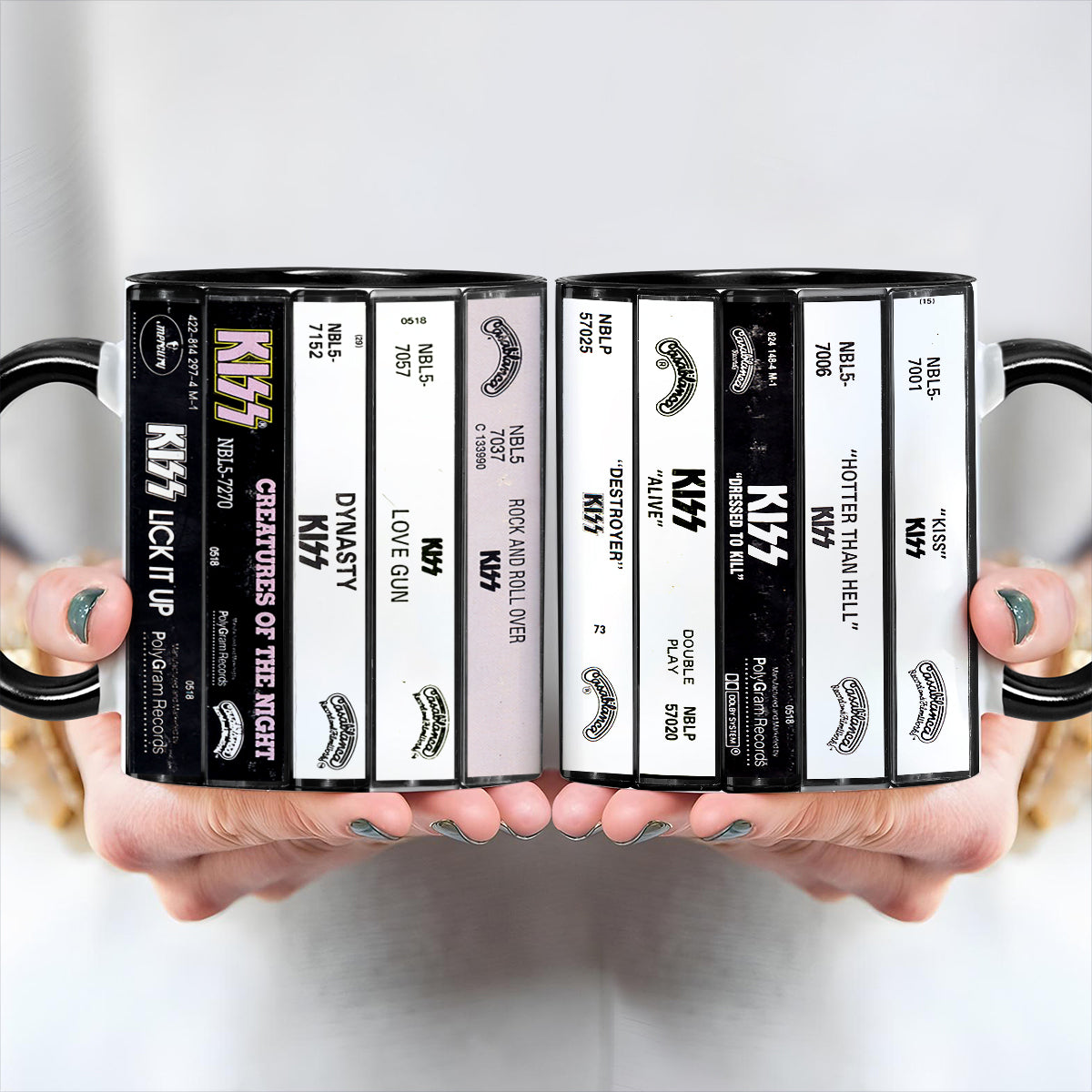 Kiss Albums Cassette Retro Collection Accent Mug