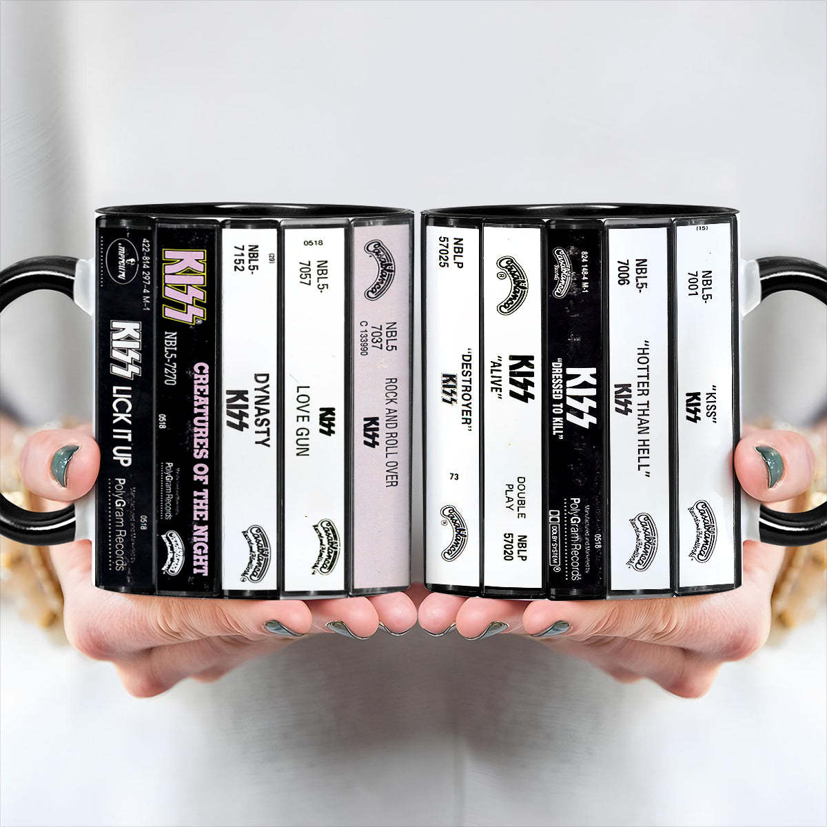 Kiss Albums Cassette Retro Collection Accent Mug