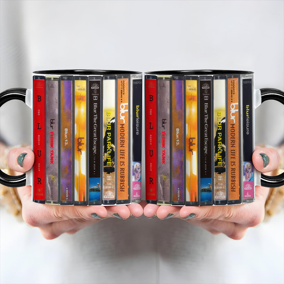 Blur Albums Cassette Retro Collection Accent Mug