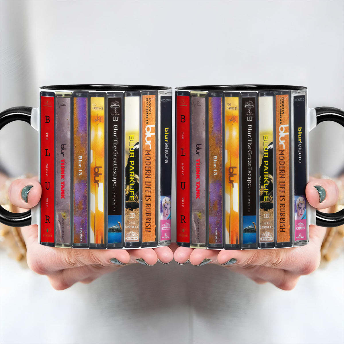 Blur Albums Cassette Retro Collection Accent Mug