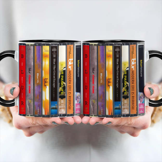 Blur Albums Cassette Retro Collection Accent Mug