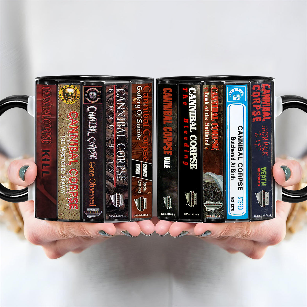 Cannibal Corpse Albums Cassette Collection Retro Accent Mug