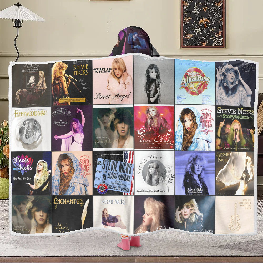 Stevie Nicks Album Art Wearable Hooded Blanket – Retro Music Gift