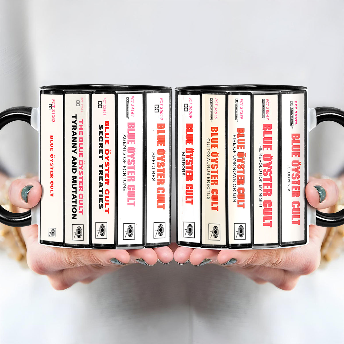 Blue Oyster Cult Albums Cassette Collection Retro Accent Mug