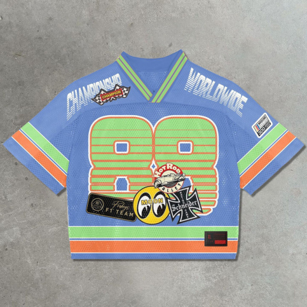 3D digital printing hot selling T-shirt retro fashion casual sports jersey-20