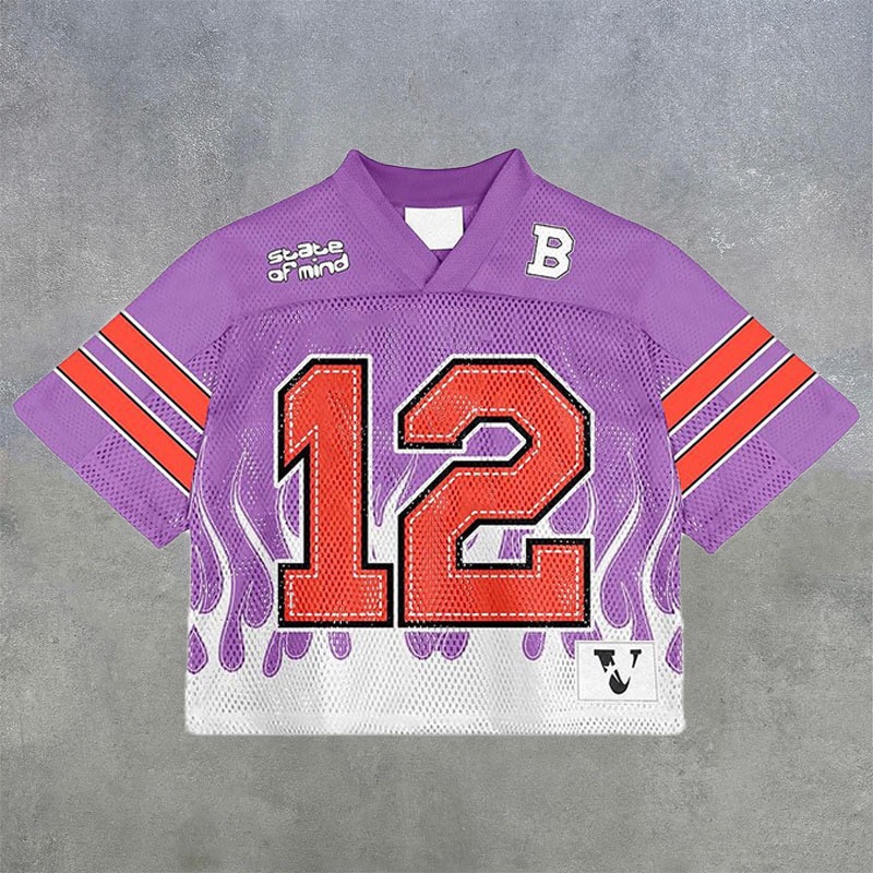 Mesh quick-drying state of mind casual sports jersey