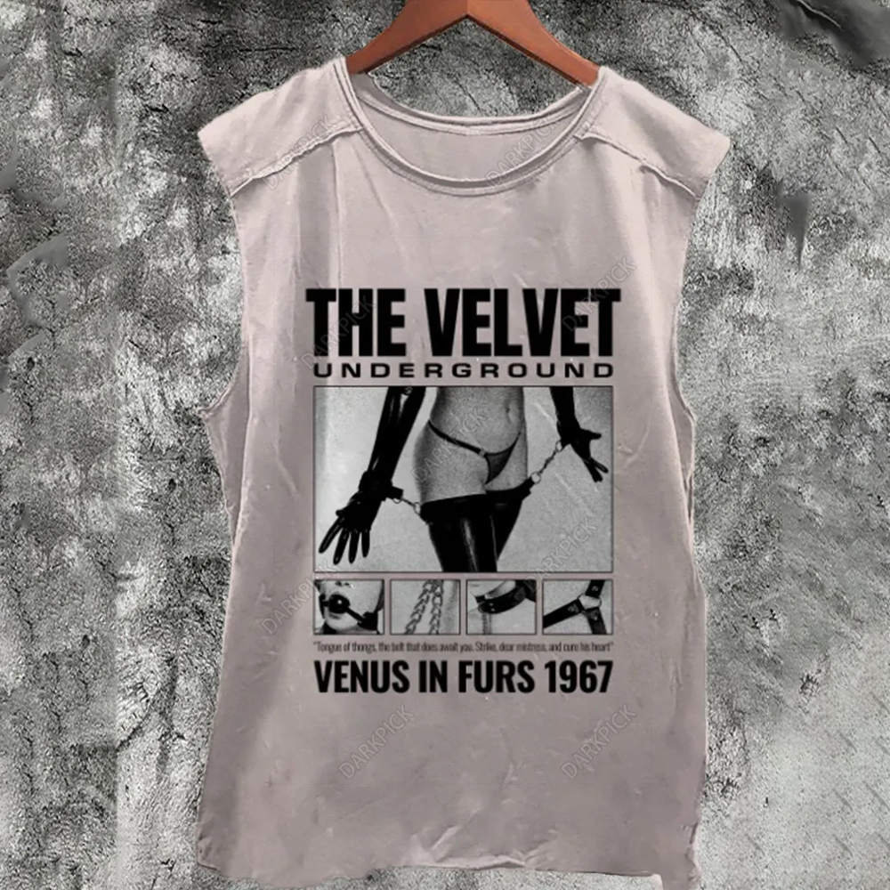 Velvet Underground - Venus Fanart Print 100% Cotton Casual Tank Top