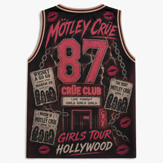 Vintage Mötley Crüe Girls Tour Hollywood 87 Jersey Tank