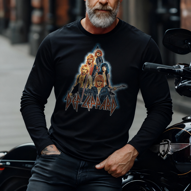 Def Leppard Printed Long Sleeve T-Shirt