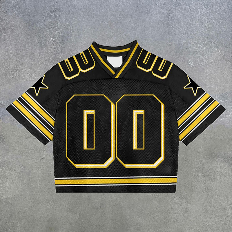 3D digital printing hot selling T-shirt retro fashion casual sports jersey-24