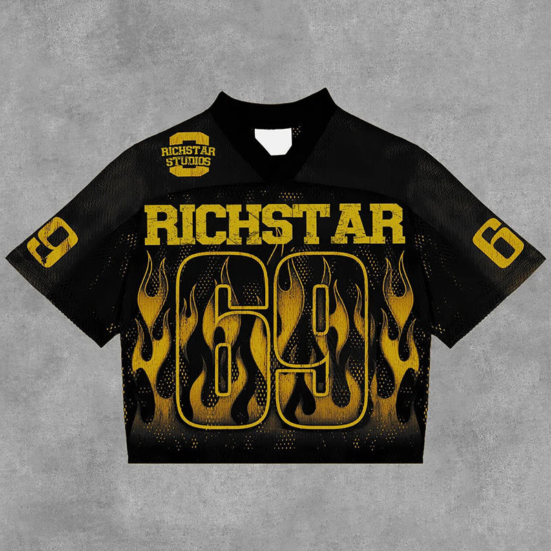 3D digital printing hot selling T-shirt retro fashion casual sports jersey-25