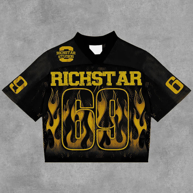 3D digital printing hot selling T-shirt retro fashion casual sports jersey-25