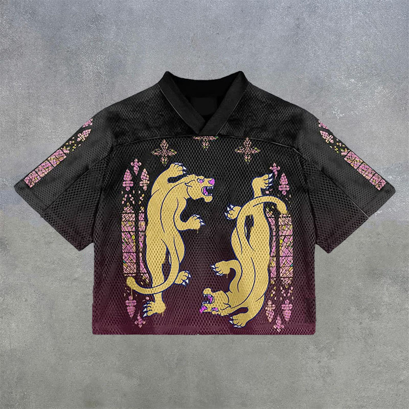 3D digital printing hot selling T-shirt retro fashion casual sports jersey-26