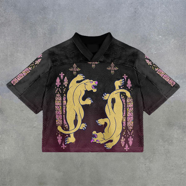 3D digital printing hot selling T-shirt retro fashion casual sports jersey-26