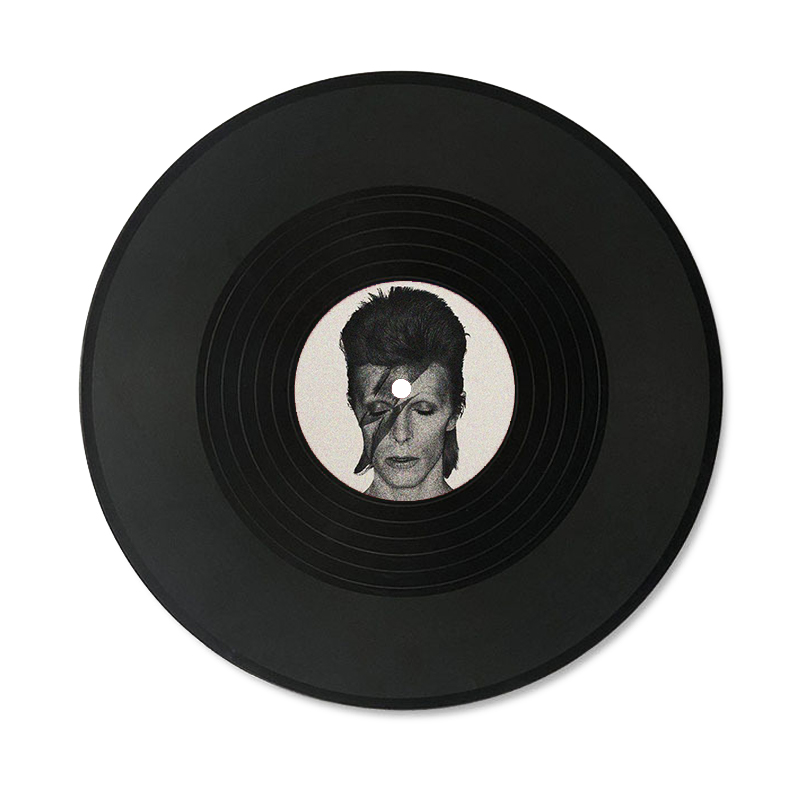 David Bowie Simulated Concert Record Vinyl Discs Decorate The Room Walls