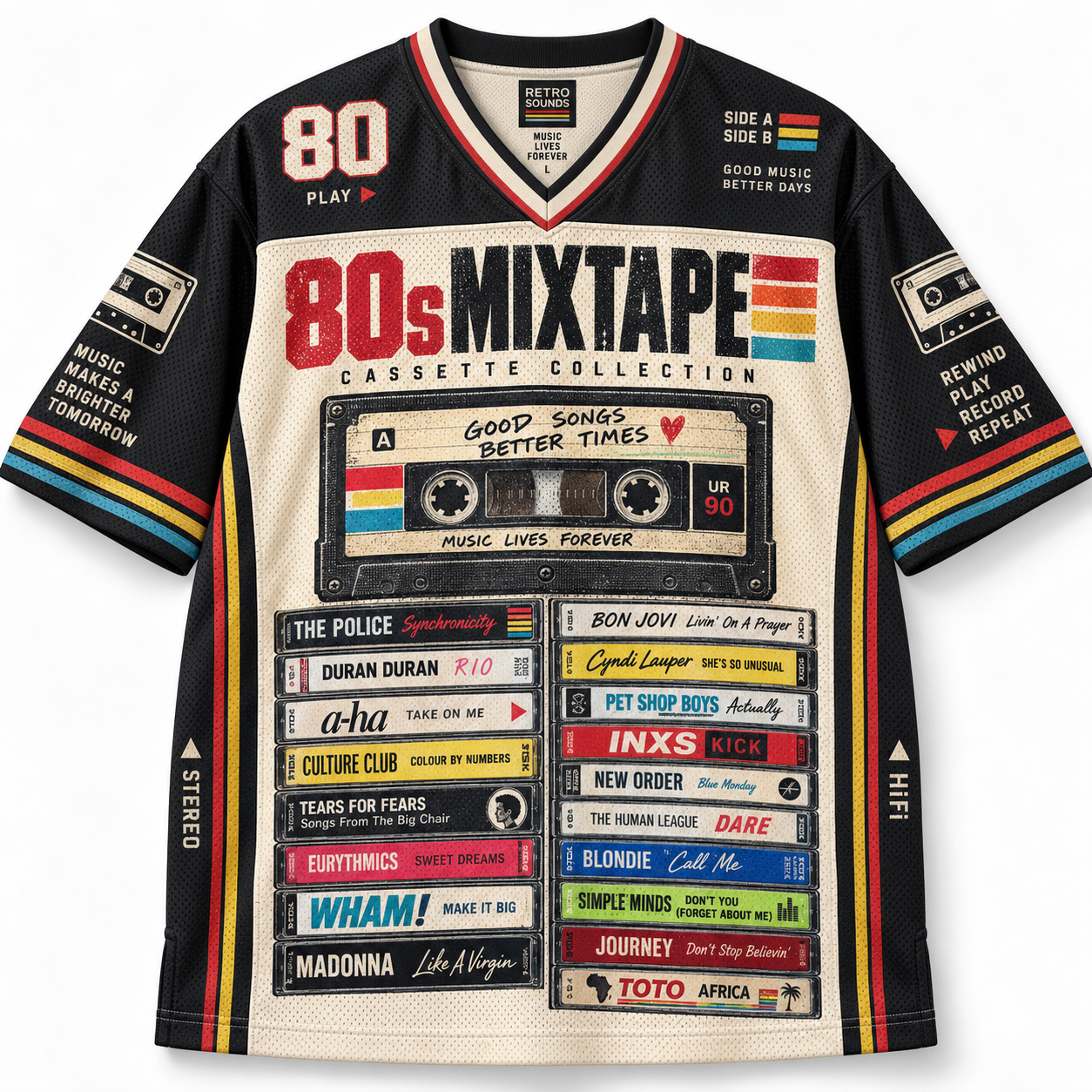 80s Mixtape Cassette Collection Jersey
