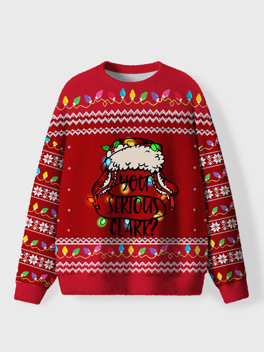 Vintage You Serious Clark Christmas Ugly Sweater
