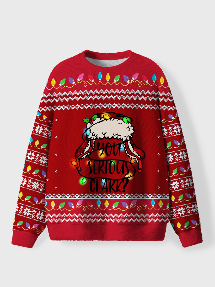 Vintage You Serious Clark Christmas Ugly Sweater