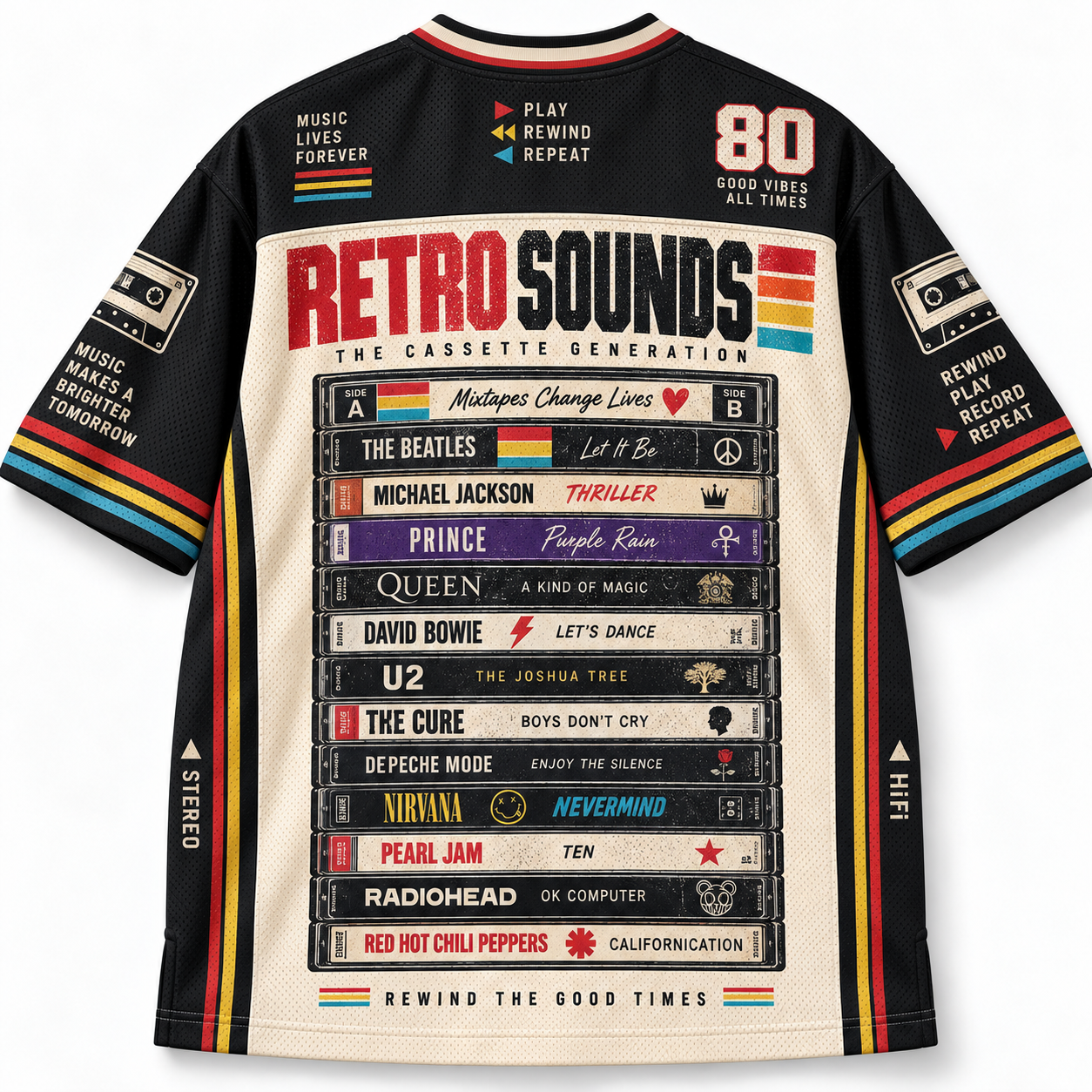 80s Mixtape Cassette Collection Jersey