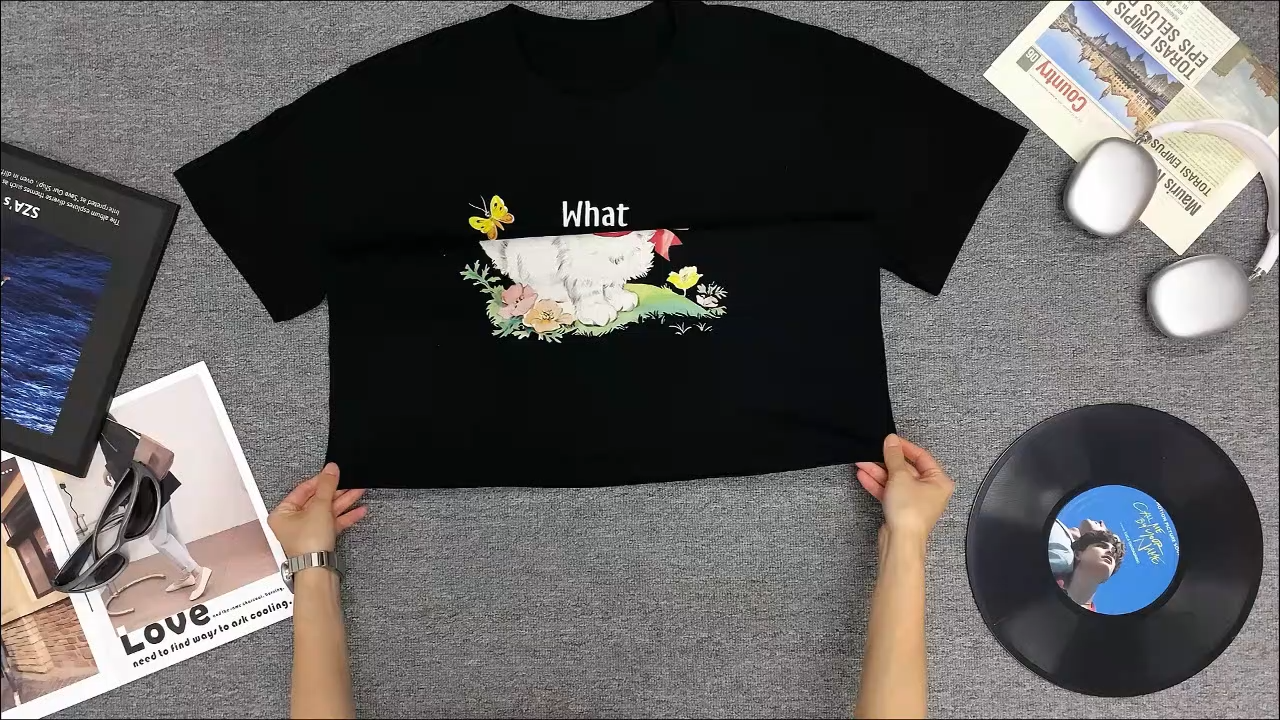 Cat what A Fucked Up Time To Be Alive Illustration  Vintage Cotton T-shirt