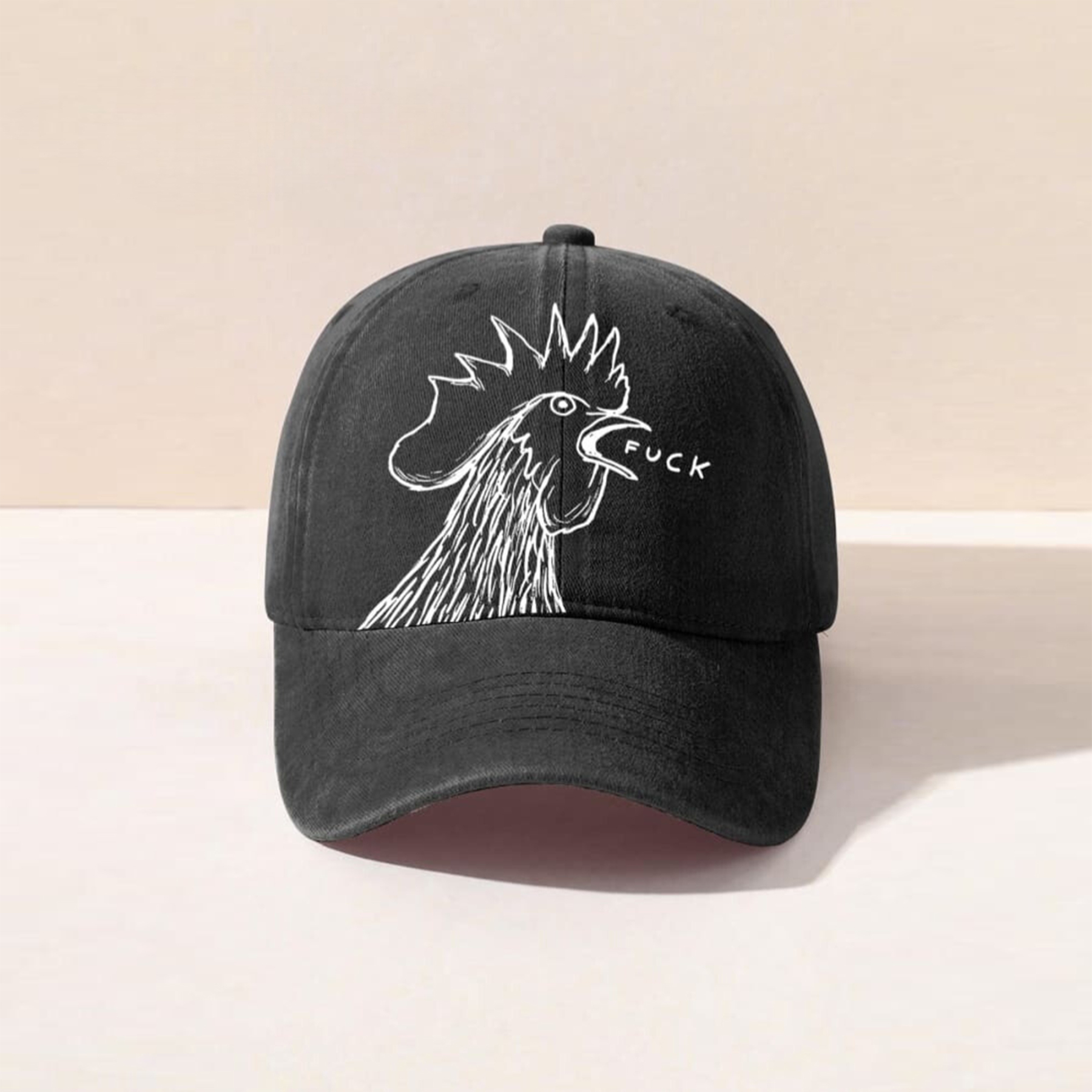 Bad Chicken Print Hats