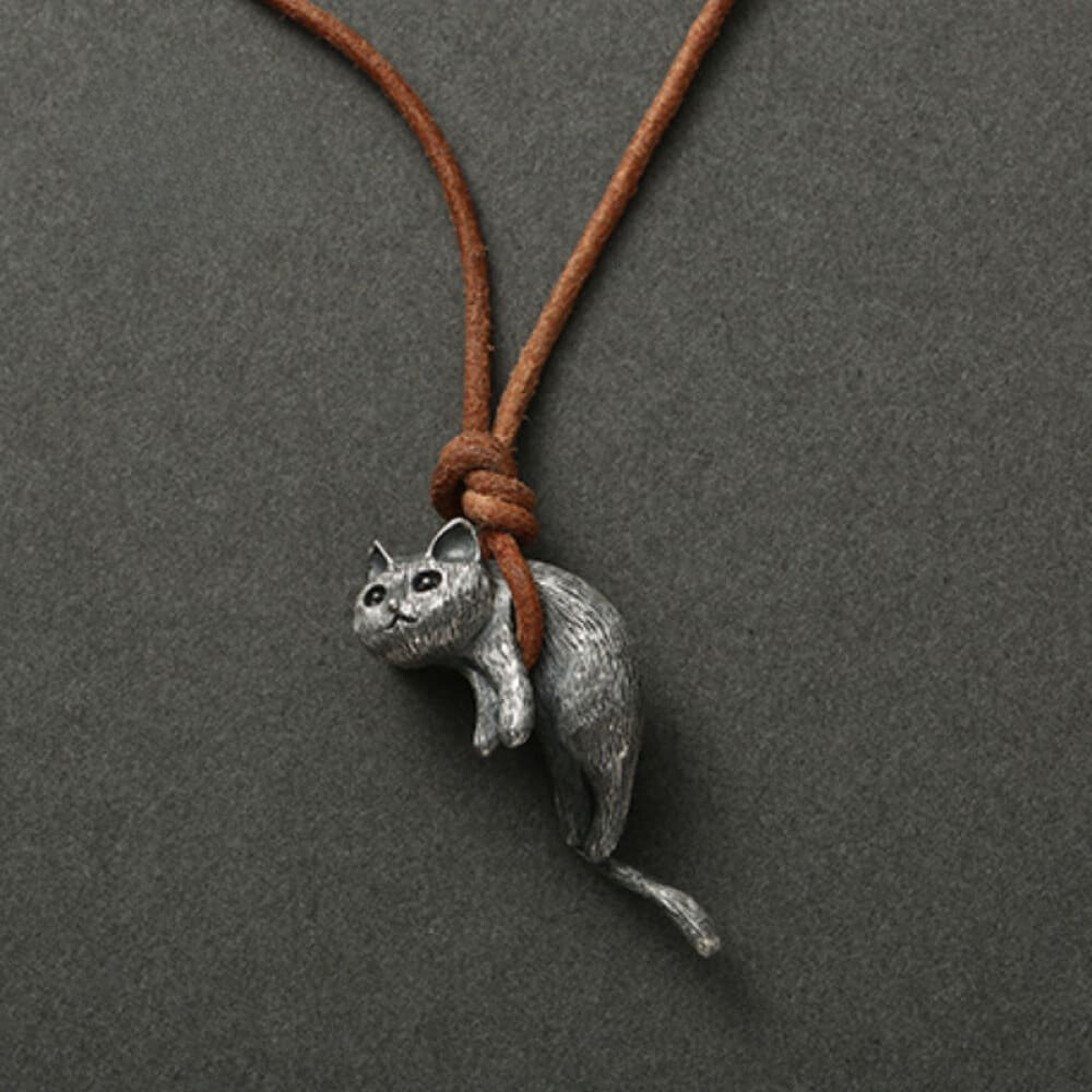 Cute Cat Metal Necklace For Men And Women