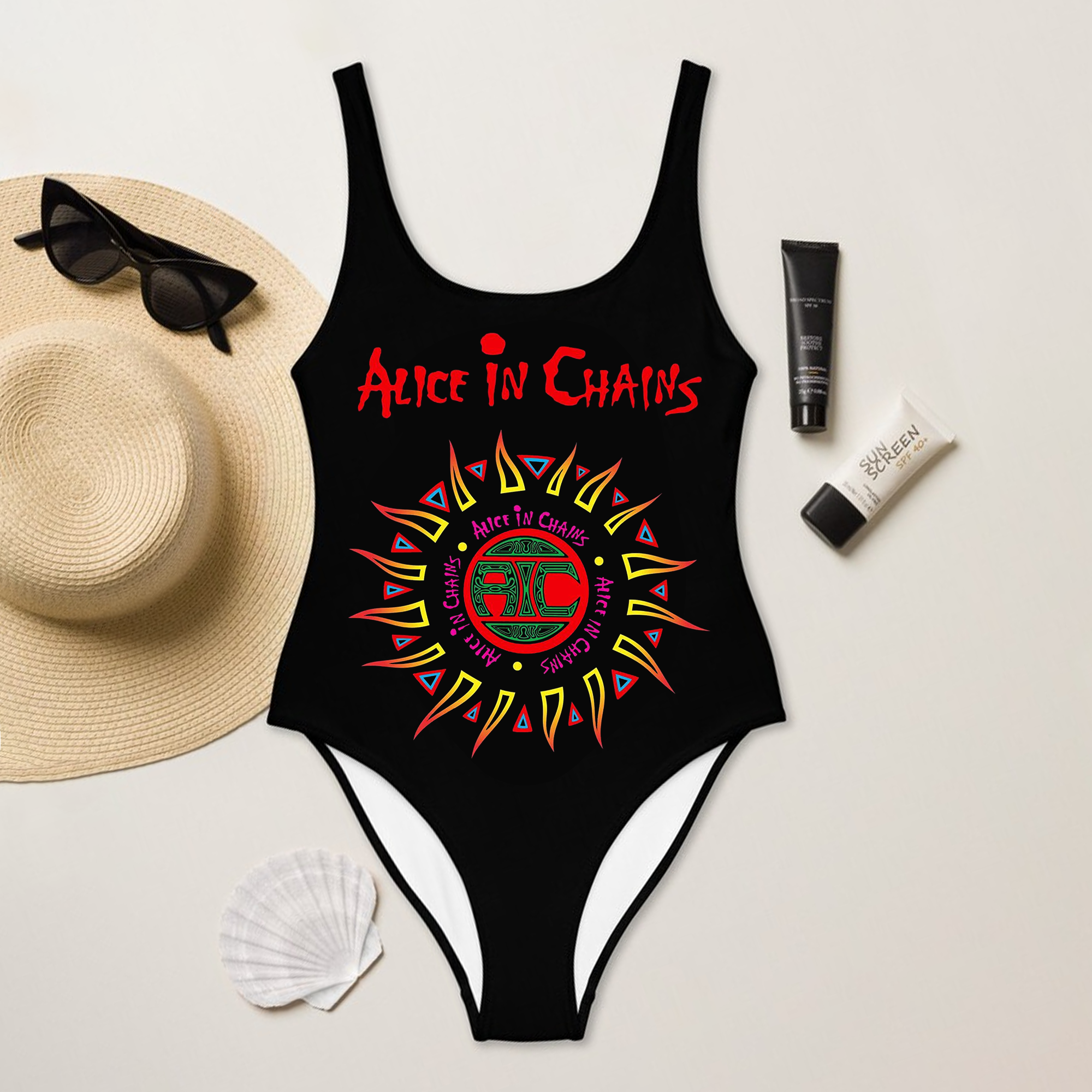 Alice In Chains One Piece Swimsuit 