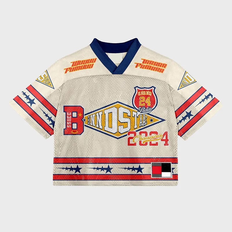 3D digital printing hot selling T-shirt retro fashion casual sports jersey-3