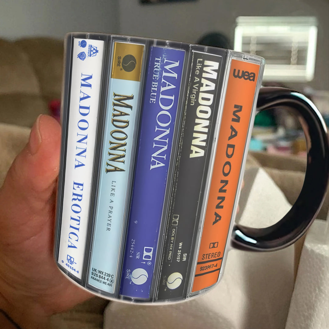 Madonna Albums Cassette Retro Collection Accent Mug