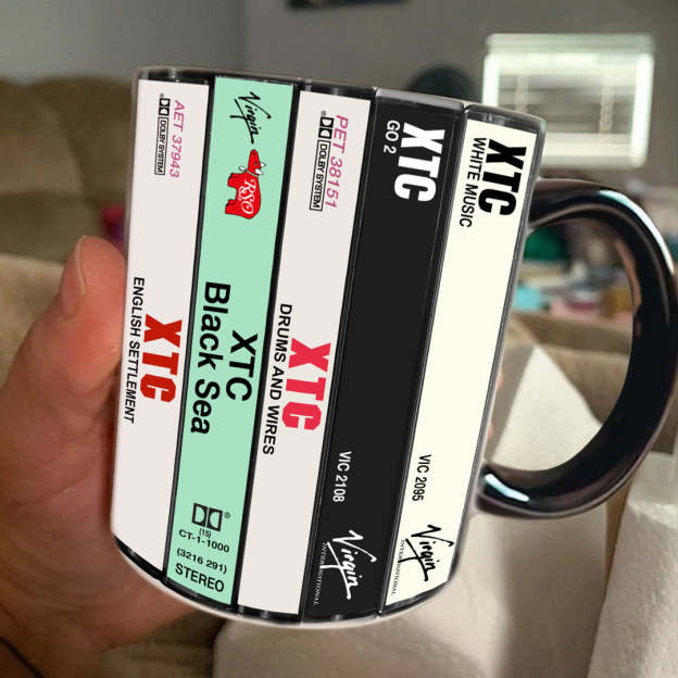 XTC Albums Cassette Collection Retro Accent Edge-to-Edge Printed Mug