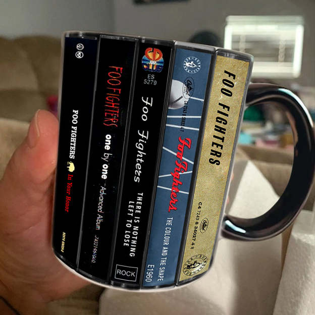 Foo Fighters Albums Cassette Collection Retro Accent Mug