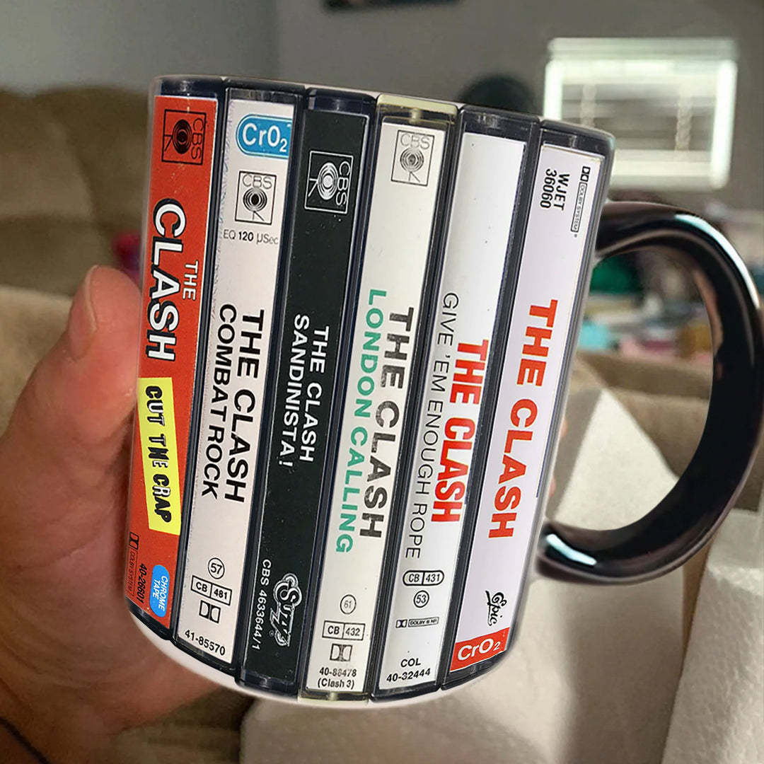 The Clash Albums Cassette Retro Collection Accent Mug