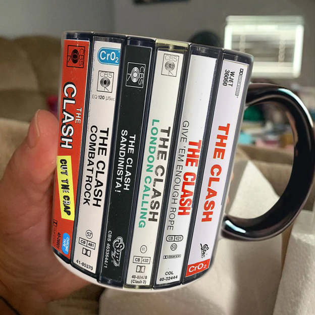 The Clash Albums Cassette Retro Collection Accent Mug