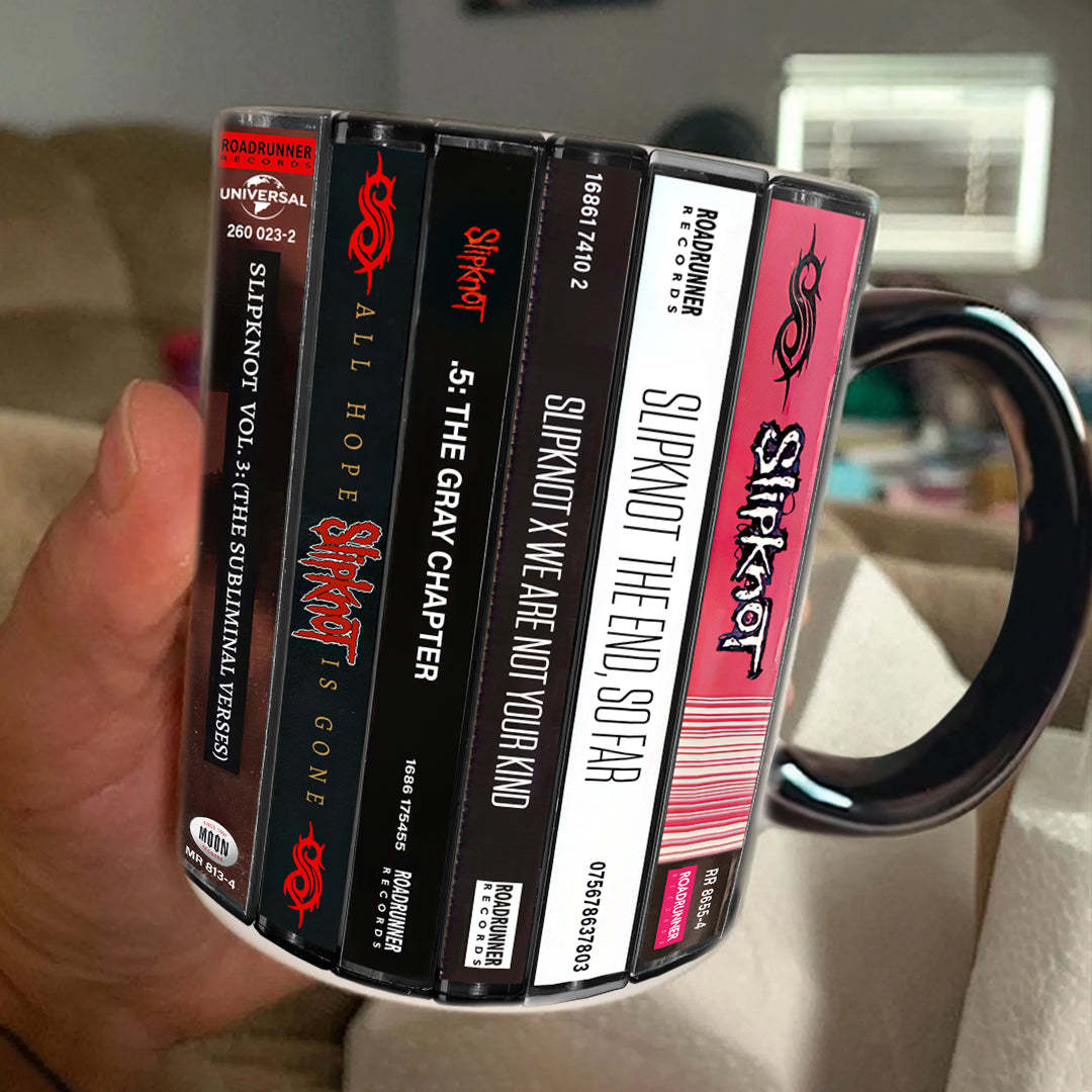 Slipknot Albums Cassette Collection Retro Accent Edge-to-Edge Printed 