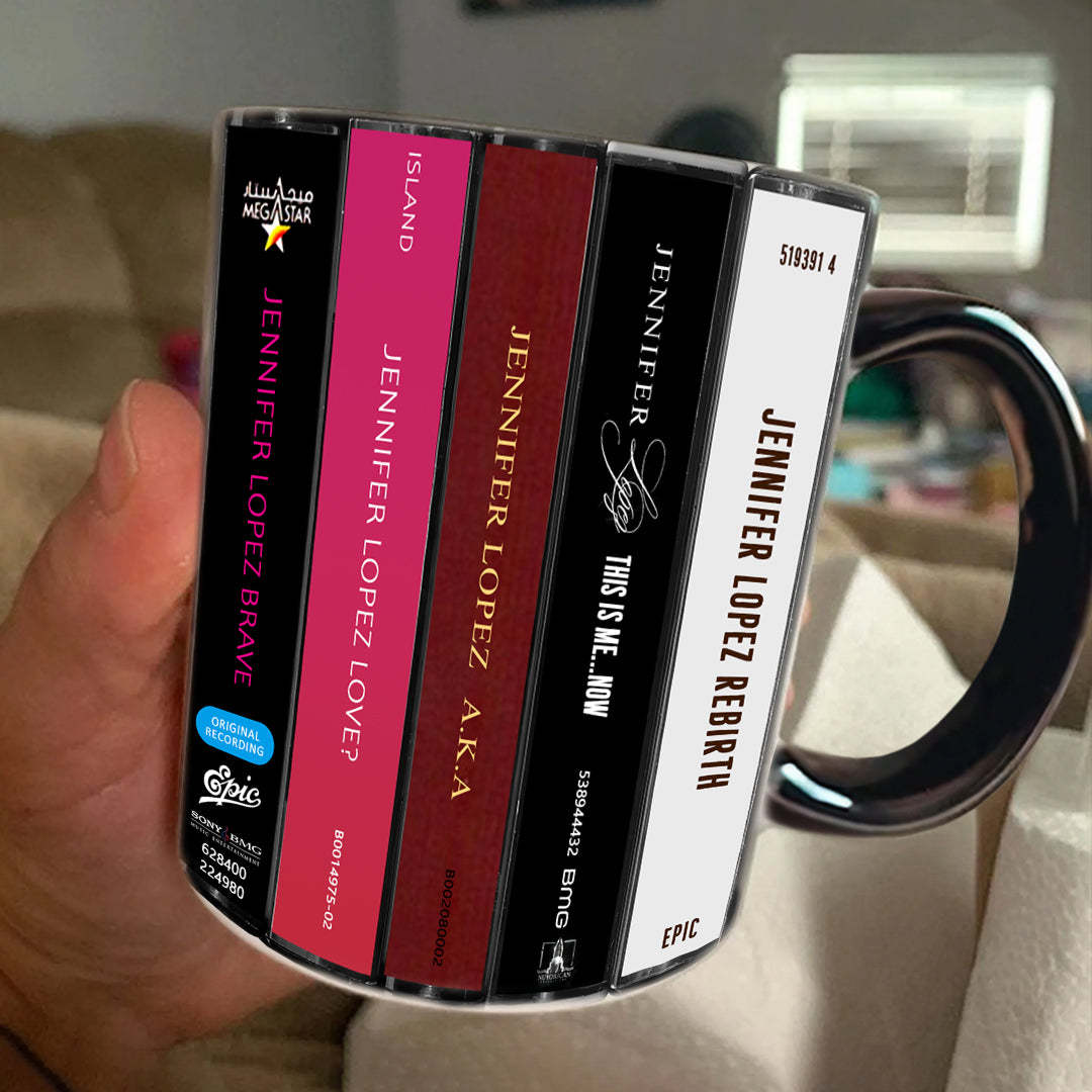 Jennifer Lopez Albums Cassette Collection Retro Accent Edge-to-Edge Pr