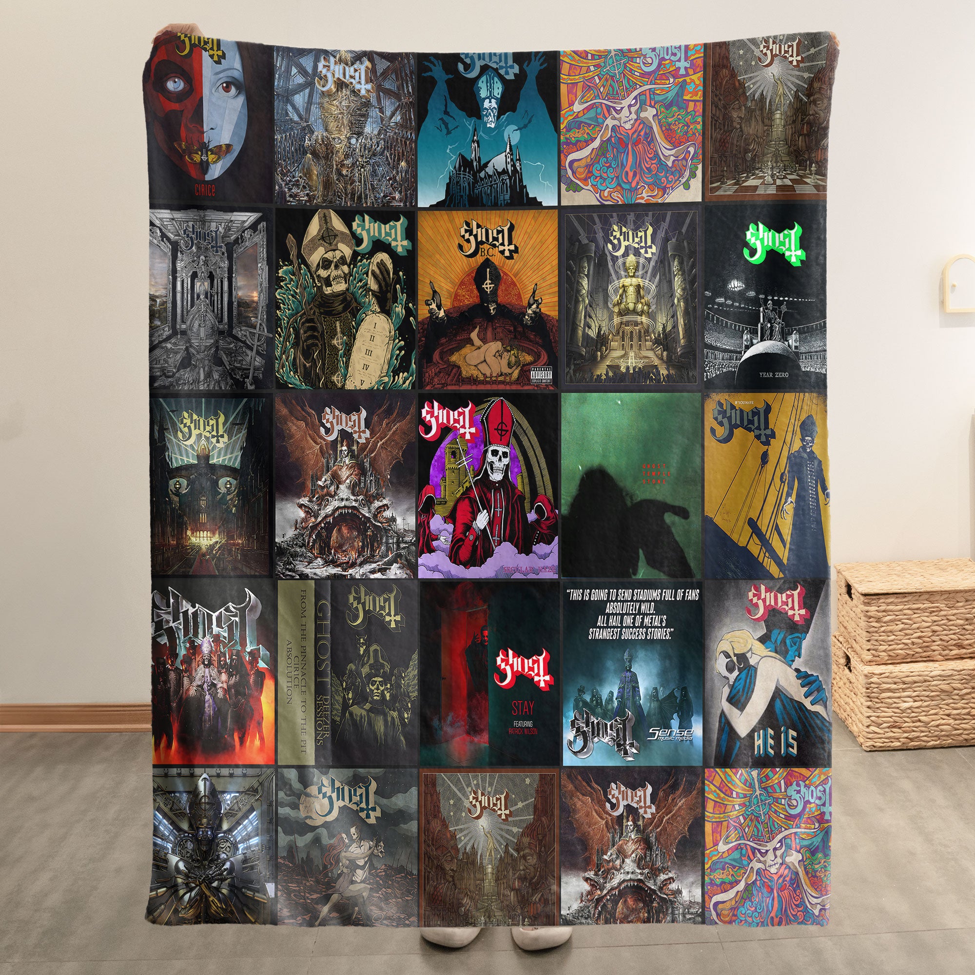 Ghost Sherpa Blanket – Dark Art & Metal Warmth Wrapped in Iconic Album Imagery