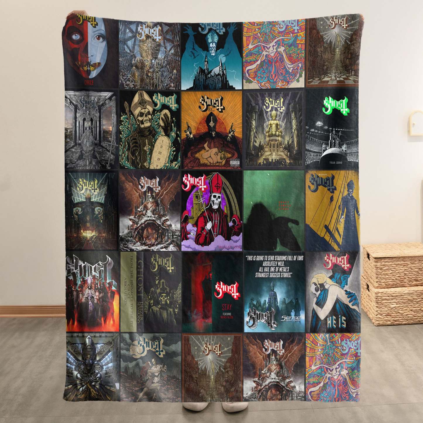Ghost Sherpa Blanket – Dark Art & Metal Warmth Wrapped in Iconic Album Imagery