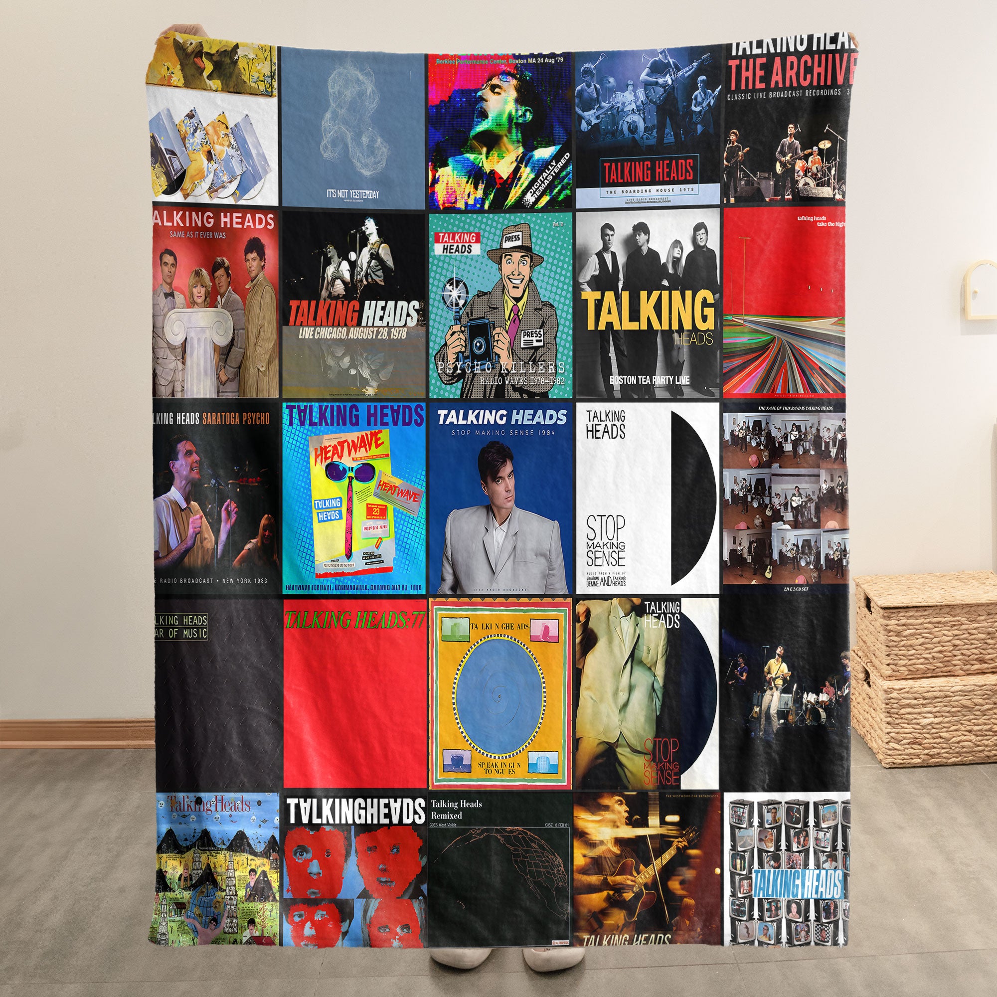 Talking Heads Sherpa Blanket – Art Rock Warmth Wrapped in Iconic Album Imagery