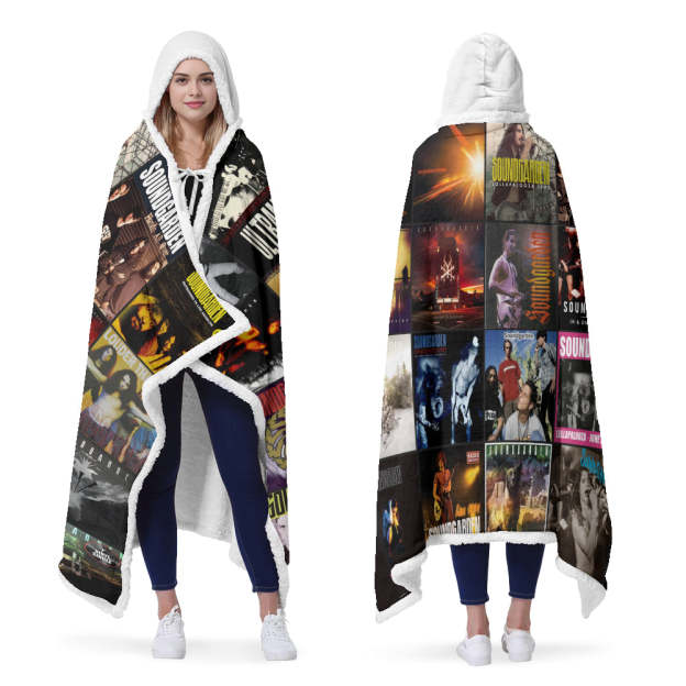 Soundgarden Albums Wearable Hooded Blanket – Grunge Legends & Seattle Vibes