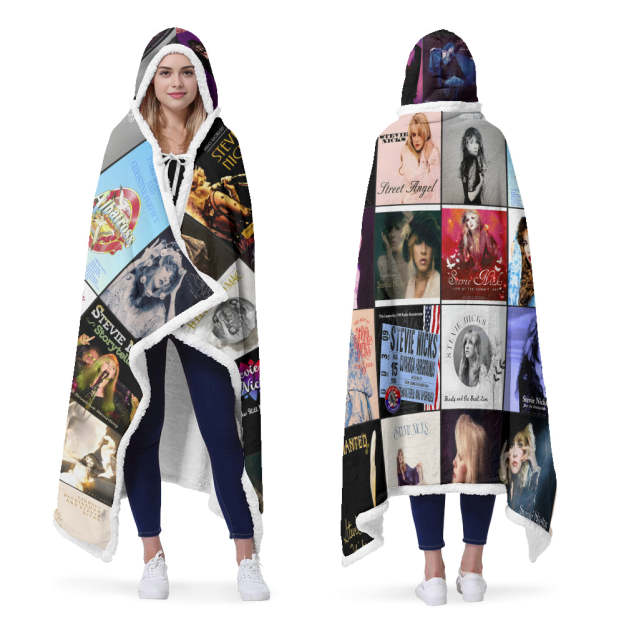 Stevie Nicks Album Art Wearable Hooded Blanket – Retro Music Gift