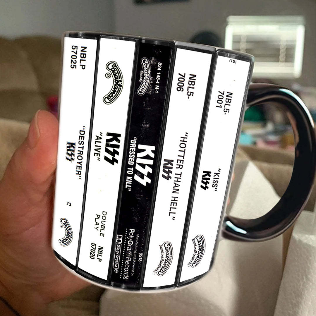 Kiss Albums Cassette Retro Collection Accent Mug