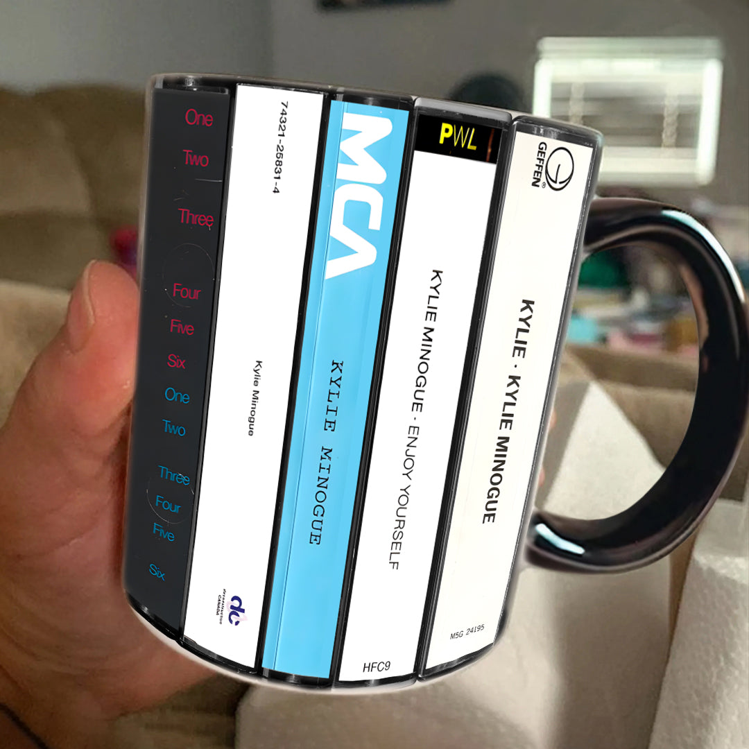Kylie Minogue Albums Cassette Retro Collection Accent Mug