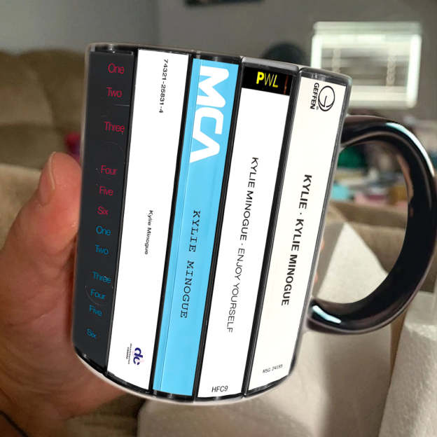 Kylie Minogue Albums Cassette Retro Collection Accent Mug