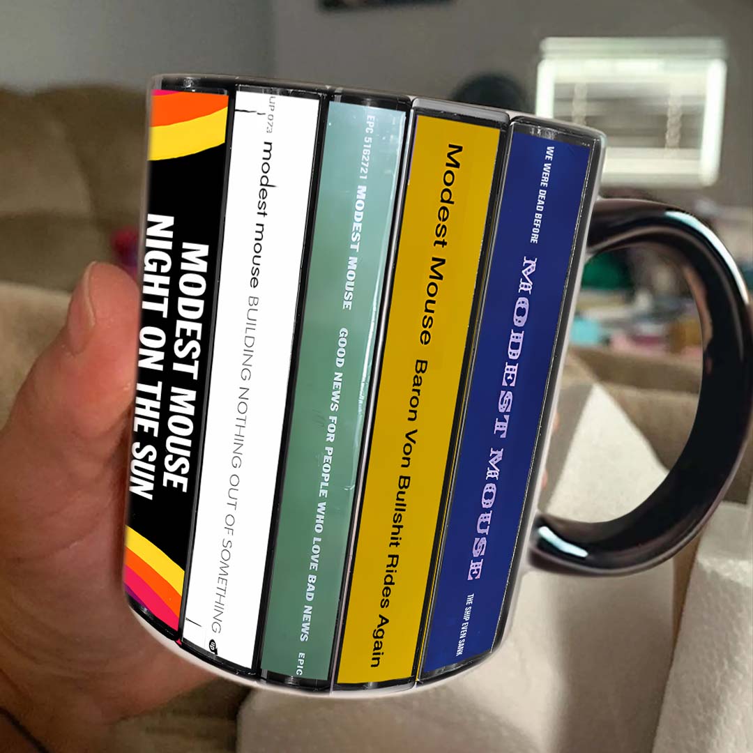 Modest Mouse Albums Cassette Collection Retro Accent Mug