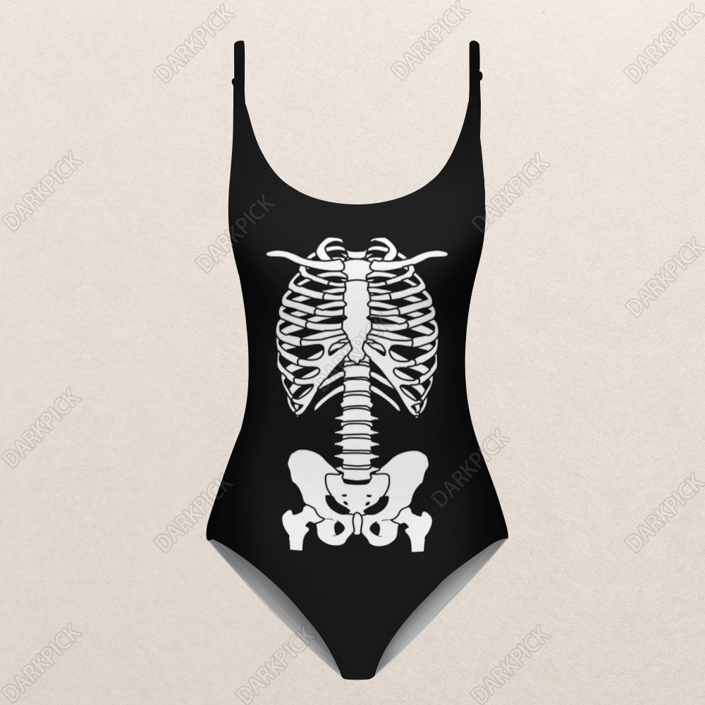 Human Bones Drawing one piece swimsuit